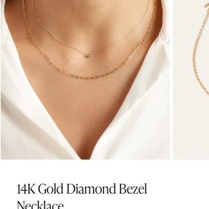 Quince onequince 14K Gold Diamond Bezel Necklace